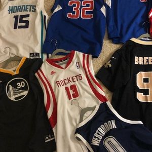 YL/YXL NBA/NFL Official jerseys, $50ea